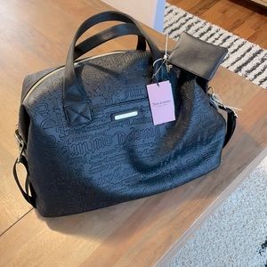 NWT Juicy Couture Black Word Play Weekender